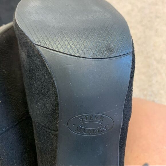 STEVE Madden Gorgeous Black suede over the knee boots size 5.5 - Picture 11 of 12